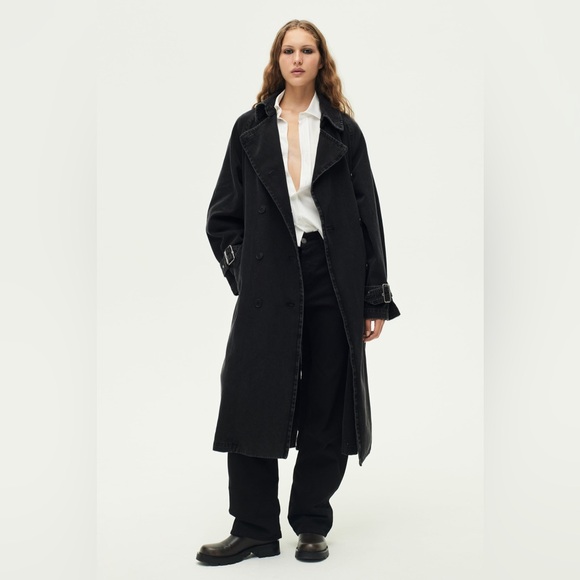 ZARA ~ ZW COLLECTION DENIM TRENCH - Picture 7 of 12